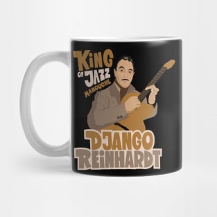 Django Reinhardt: A Jazz Guitar Legend Brought to Life with this Captivating Illustration. Mug